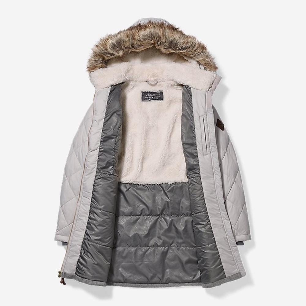 Eddie Bauer Lanely Hybrid Down Parka Jacket Gray - Picture 3 of 16